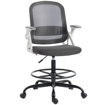 Chaise de bureau Enia chaise de dessin réglable maille gris