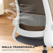Chaise de bureau Enia chaise de dessin réglable maille gris