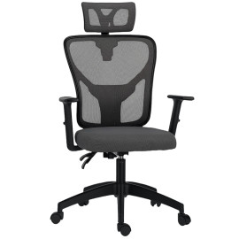 Chaise de Bureau Torio Ergonomique Réglable Soutien Lombaire Grigio
