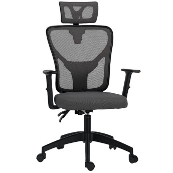 Chaise de Bureau Torio Ergonomique Réglable Soutien Lombaire Grigio