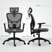 Chaise de Bureau Torio Ergonomique Réglable Soutien Lombaire Grigio