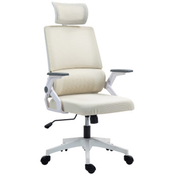 Chaise de bureau Felreot ergonomique réglable beige