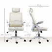 Chaise de bureau Felreot ergonomique réglable beige