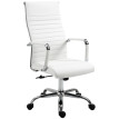 Chaise de bureau Florenval ergonomique pivotante bascule blanche
