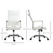 Chaise de bureau Florenval ergonomique pivotante bascule blanche