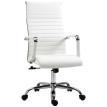 Chaise de bureau Florenval ergonomique pivotante bascule blanche