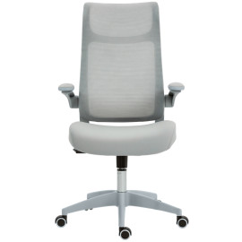 Chaise de Bureau Peres Ergonomique à Accoudoirs Réglables Dossier en Maille Gris