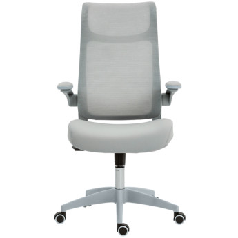 Chaise de Bureau Peres Ergonomique à Accoudoirs Réglables Dossier en Maille Gris