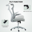 Chaise de Bureau Peres Ergonomique à Accoudoirs Réglables Dossier en Maille Gris
