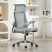 Chaise de Bureau Peres Ergonomique à Accoudoirs Réglables Dossier en Maille Gris