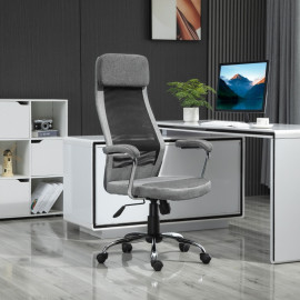 Chaise de Bureau Palilson Ergonomique Pivotante Réglable Gris