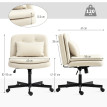 Chaise de bureau Talier pivotante réglable à roulettes beige