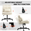 Chaise de bureau Talier pivotante réglable à roulettes beige