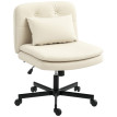 Chaise de bureau Talier pivotante réglable à roulettes beige