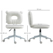 Alea Chaise de bureau réglable Teddy blanc