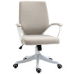 Chaise de bureau Valeniel ergonomique bascule réglable beige blanc