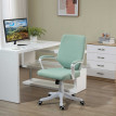 Fauteuil de bureau Alanora ergonomique réglable vert et blanc