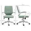 Fauteuil de bureau Alanora ergonomique réglable vert et blanc