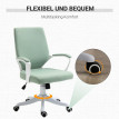 Fauteuil de bureau Alanora ergonomique réglable vert et blanc