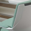Fauteuil de bureau Alanora ergonomique réglable vert et blanc