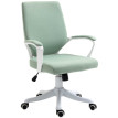 Fauteuil de bureau Alanora ergonomique réglable vert et blanc