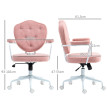 Talenes Chaise de bureau élégante réglable rose