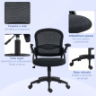 Chaise de Bureau Talinis Ergonomique Maille Réglable Noir
