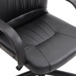 Chaise de Bureau Zelea Ergonomique Pivotante Similicuir Noir