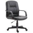 Chaise de Bureau Zelea Ergonomique Pivotante Similicuir Noir