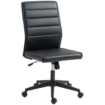 Vilana Chaise de Bureau Ergonomique Réglable Cuir PU Noir
