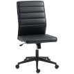 Vilana Chaise de Bureau Ergonomique Réglable Cuir PU Noir