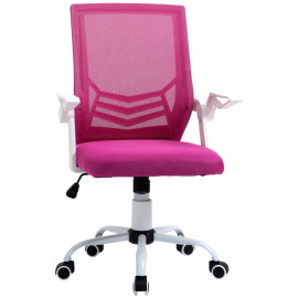Hareo Chaise de Bureau Ergonomique Pivotante Réglable Rose