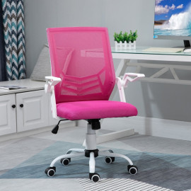 Hareo Chaise de Bureau Ergonomique Pivotante Réglable Rose