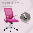 Hareo Chaise de Bureau Ergonomique Pivotante Réglable Rose
