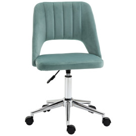 Chaise de bureau Melerum pivotante réglable en hauteur velours vert