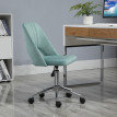 Chaise de bureau Melerum pivotante réglable en hauteur velours vert