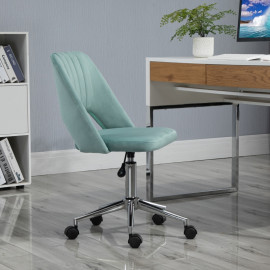 Chaise de bureau Melerum pivotante réglable en hauteur velours vert