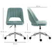 Chaise de bureau Melerum pivotante réglable en hauteur velours vert