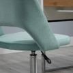 Chaise de bureau Melerum pivotante réglable en hauteur velours vert