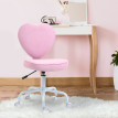 Chaise pivotante Montes cœur réglable en hauteur tissu rose