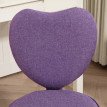 Zelas Chaise de bureau cœur réglable à roulettes violet