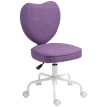Zelas Chaise de bureau cœur réglable à roulettes violet