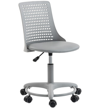 Chaise de bureau Enum pivotante dossier ajouré réglable gris