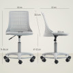 Chaise de bureau Enum pivotante dossier ajouré réglable gris
