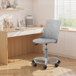 Chaise de bureau Enum pivotante dossier ajouré réglable gris