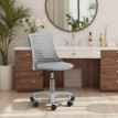 Chaise de bureau Enum pivotante dossier ajouré réglable gris