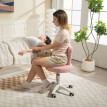 Chaise de Bureau Marena Oreilles de Lapin Teddy Rose
