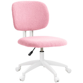 Chaise de Bureau Camio pivotante réglable velours rose