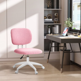 Chaise de Bureau Camio pivotante réglable velours rose