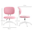 Chaise de Bureau Camio pivotante réglable velours rose